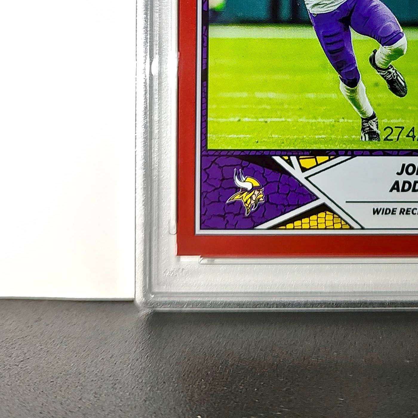 Jordan Addison 2024 Panini Sticker Collection 274/299 #2 Red Foil PSA 9 Mint