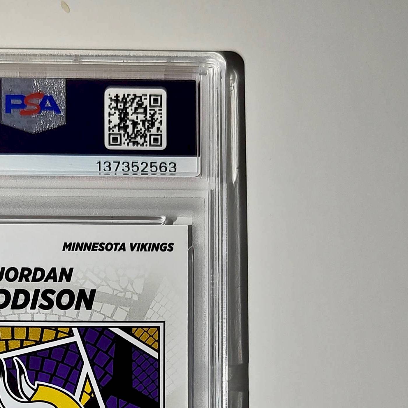 Jordan Addison 2024 Panini Sticker Collection 274/299 #2 Red Foil PSA 9 Mint