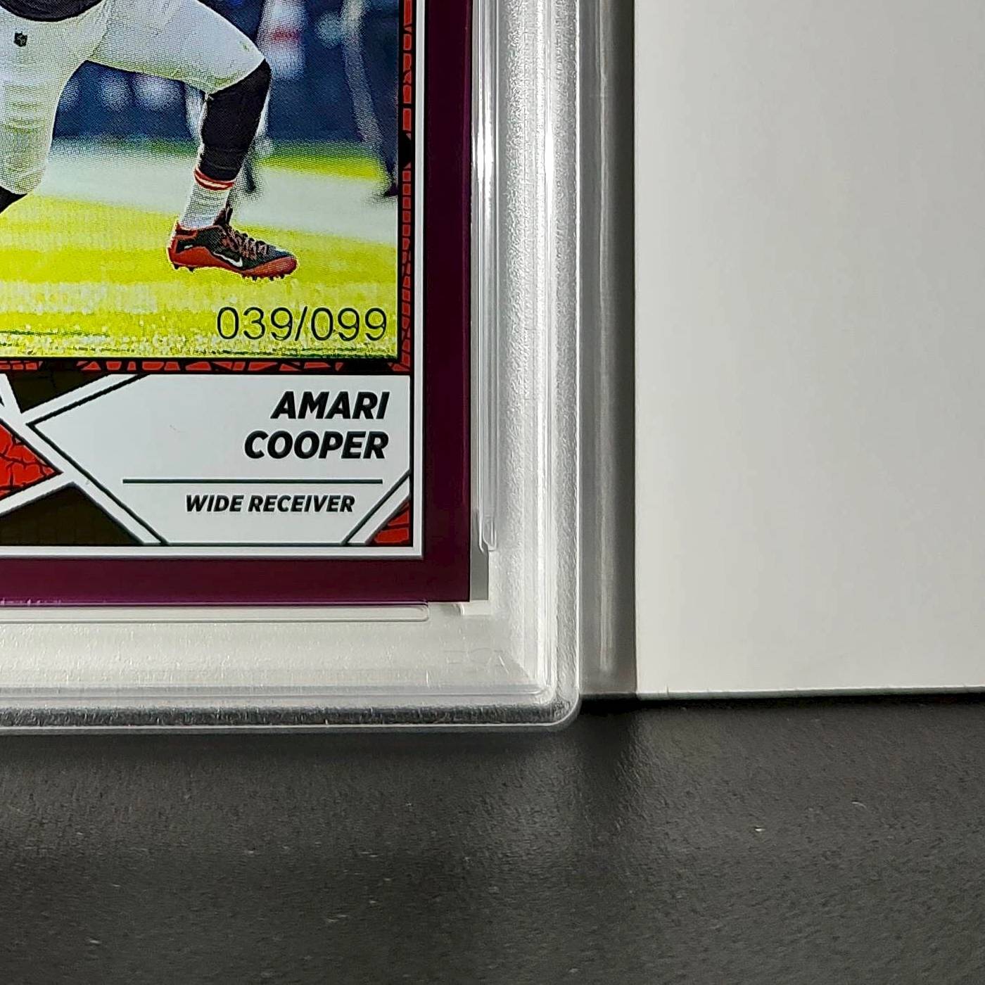 Amari Cooper 2024 Panini Sticker Collection 039/099 #16 Purple Foil PSA 8 NM-MT