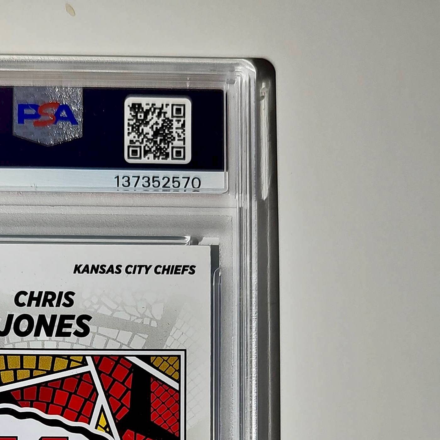 Chris Jones 2024 Panini Sticker Collection 237/349 #39 Blue Foil PSA 8 NM-MT