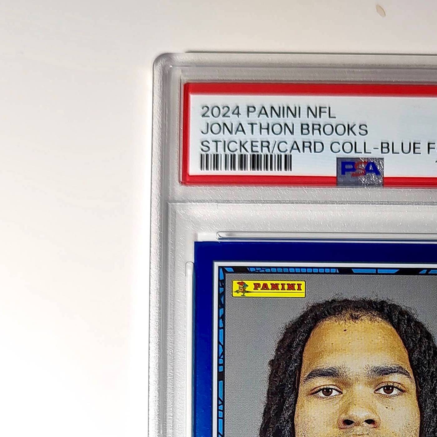 Jonathan Brooks Rookie 2024 Panini Sticker Collection 6/349 #88 Blue Foil PSA 9