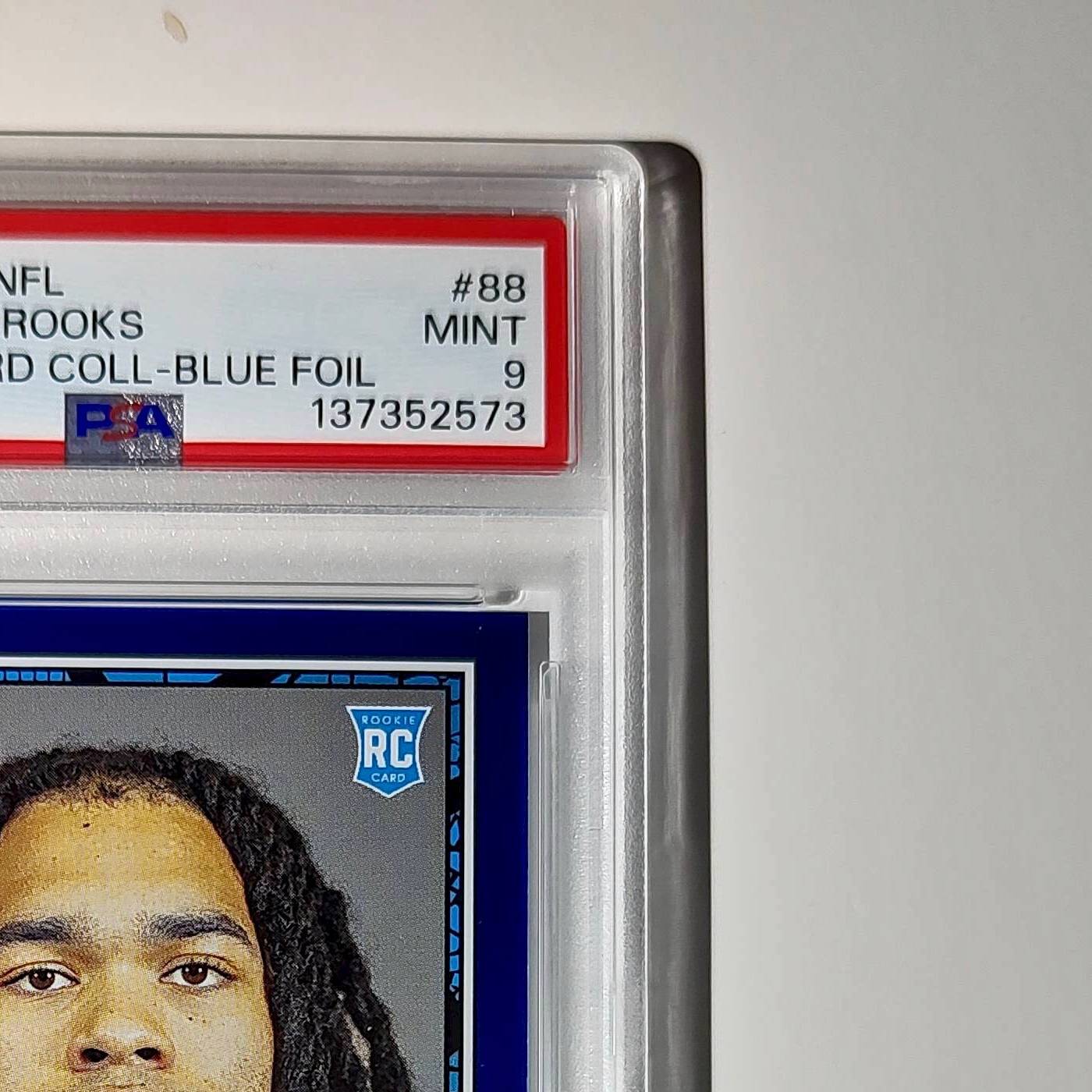 Jonathan Brooks Rookie 2024 Panini Sticker Collection 6/349 #88 Blue Foil PSA 9