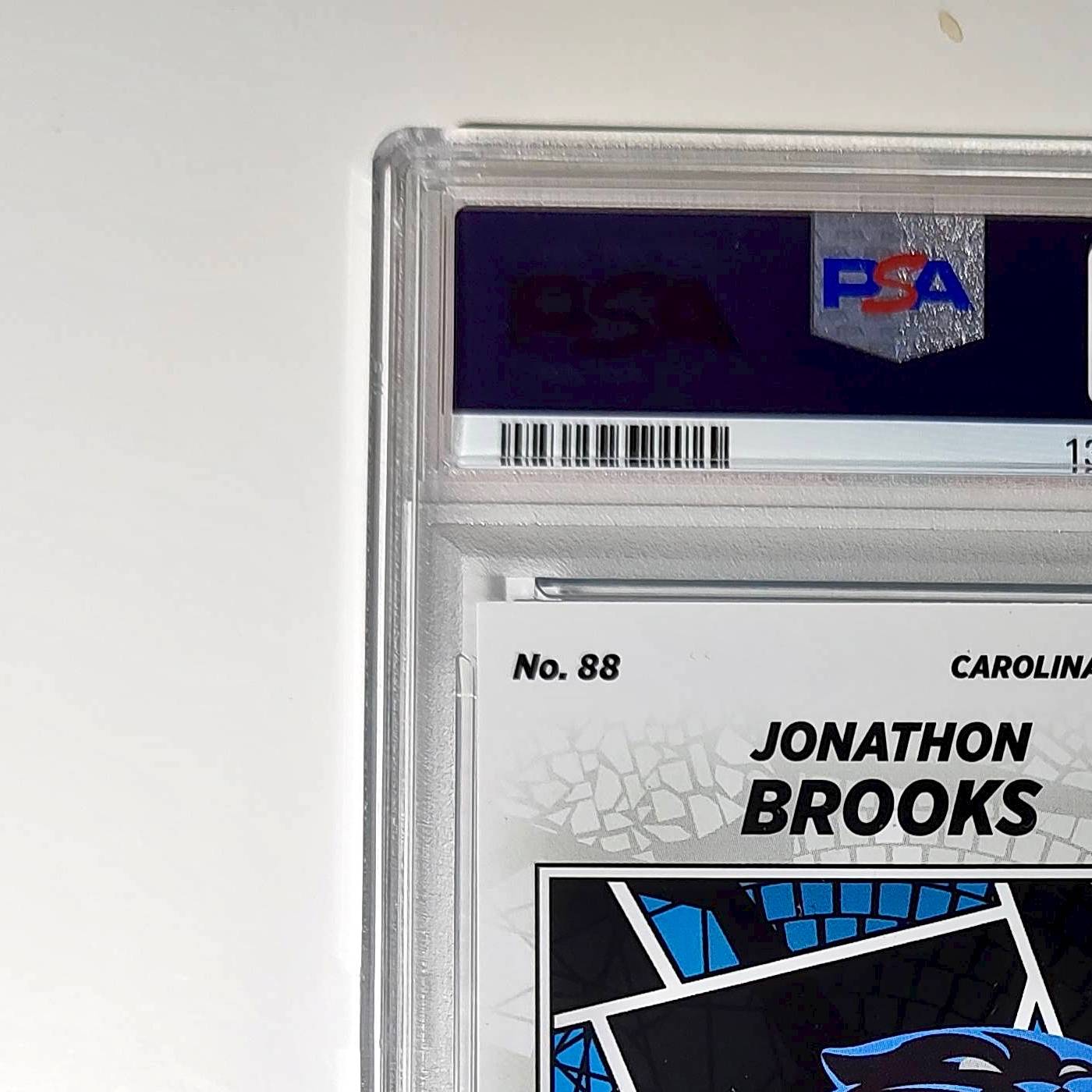 Jonathan Brooks Rookie 2024 Panini Sticker Collection 6/349 #88 Blue Foil PSA 9