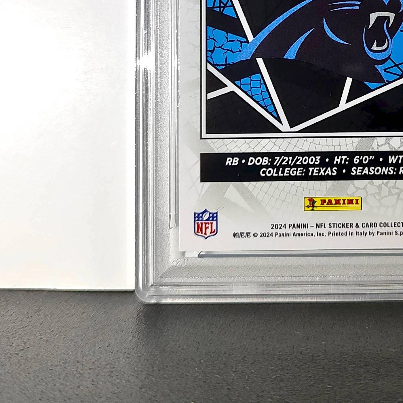 Jonathan Brooks Rookie 2024 Panini Sticker Collection 6/349 #88 Blue Foil PSA 9