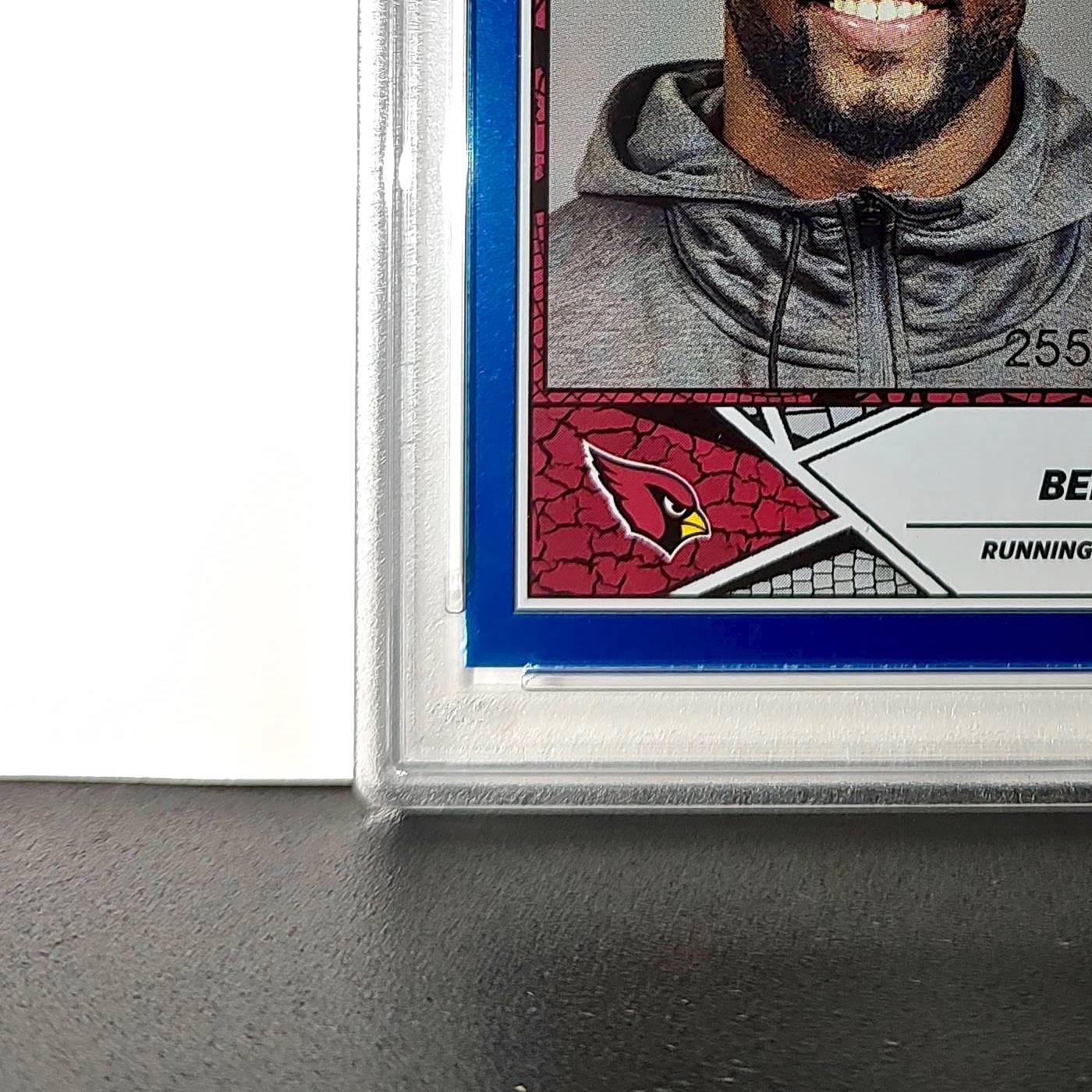 Trey Benson Rookie 2024 Panini Sticker Collection 255/349 #92 Blue Foil PSA 8