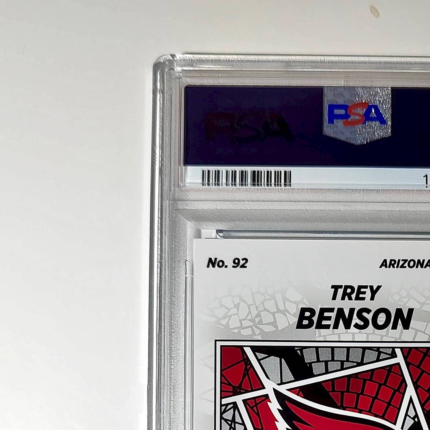 Trey Benson Rookie 2024 Panini Sticker Collection 255/349 #92 Blue Foil PSA 8