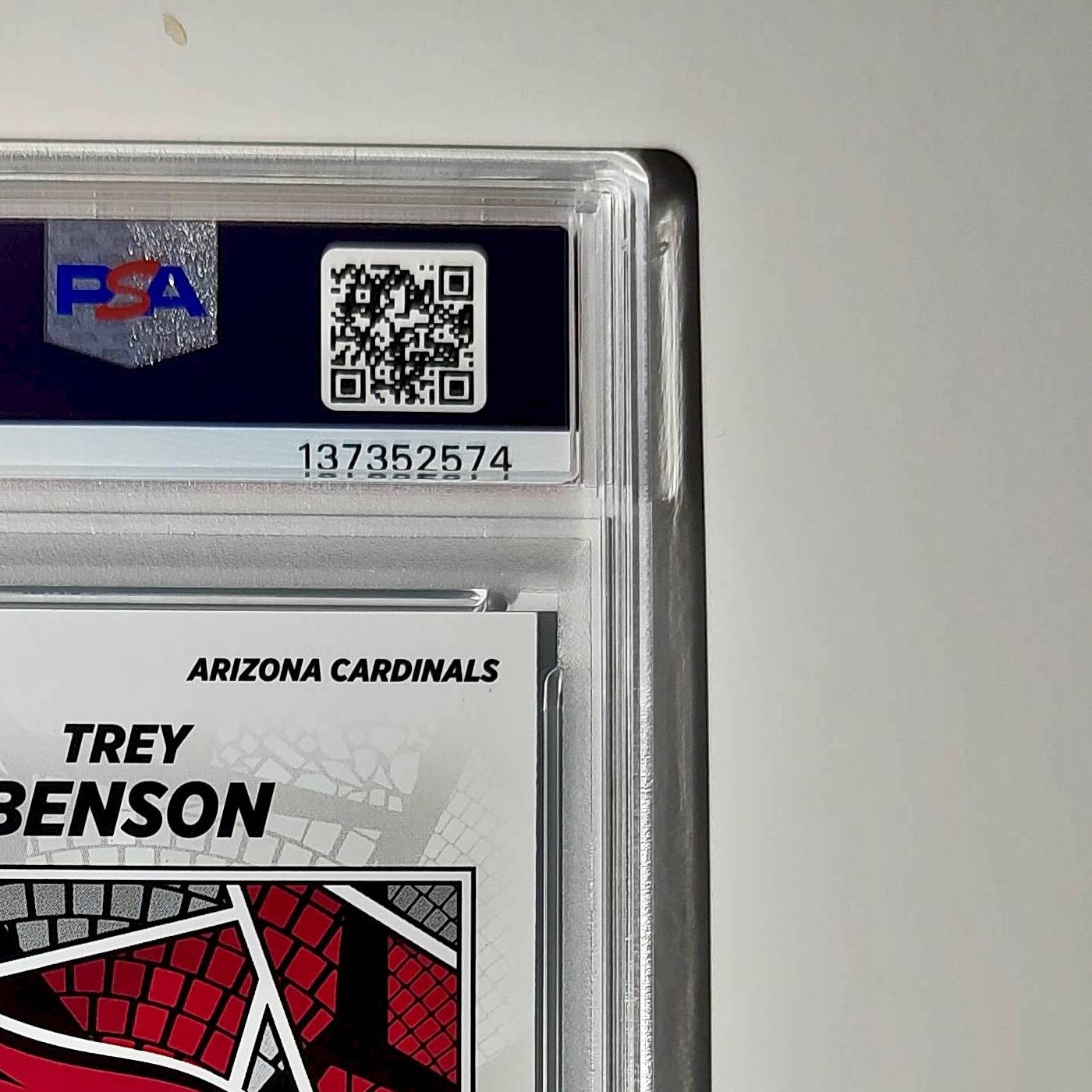 Trey Benson Rookie 2024 Panini Sticker Collection 255/349 #92 Blue Foil PSA 8