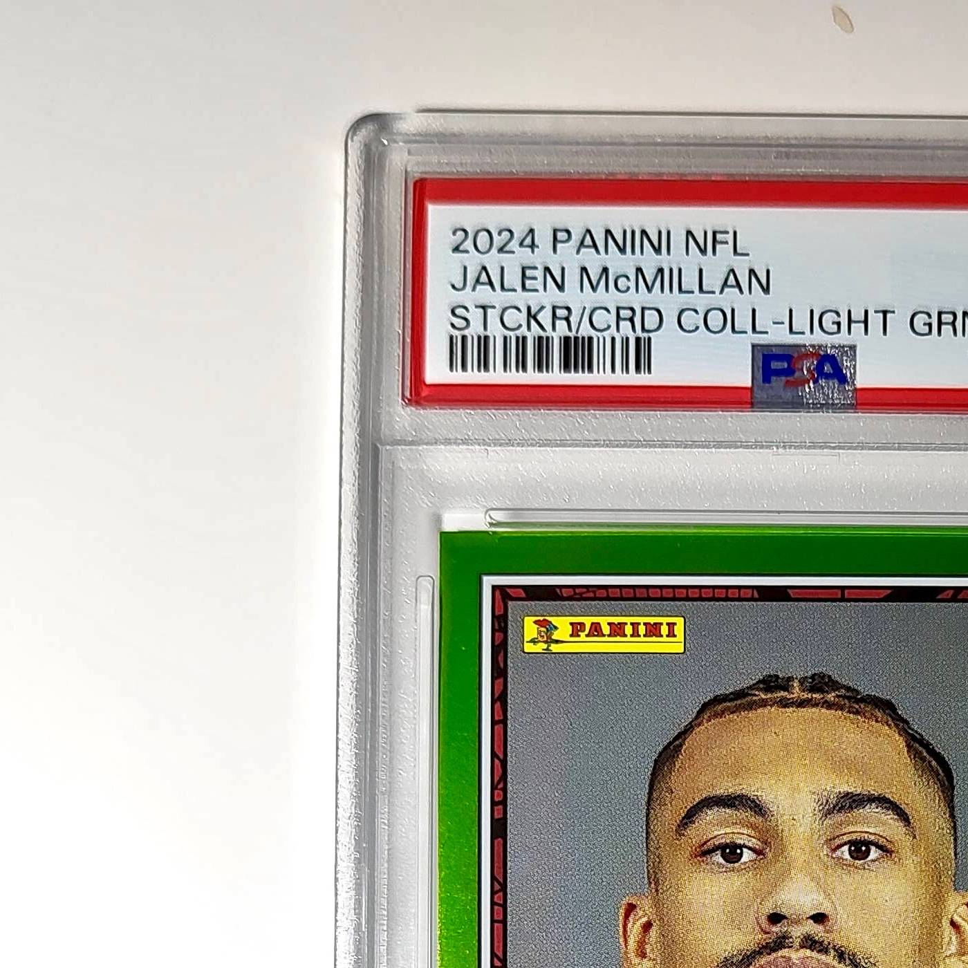 Jalen McMillan Rookie 2024 Panini Sticker Collection 053/075 #98 Lime Foil PSA 9