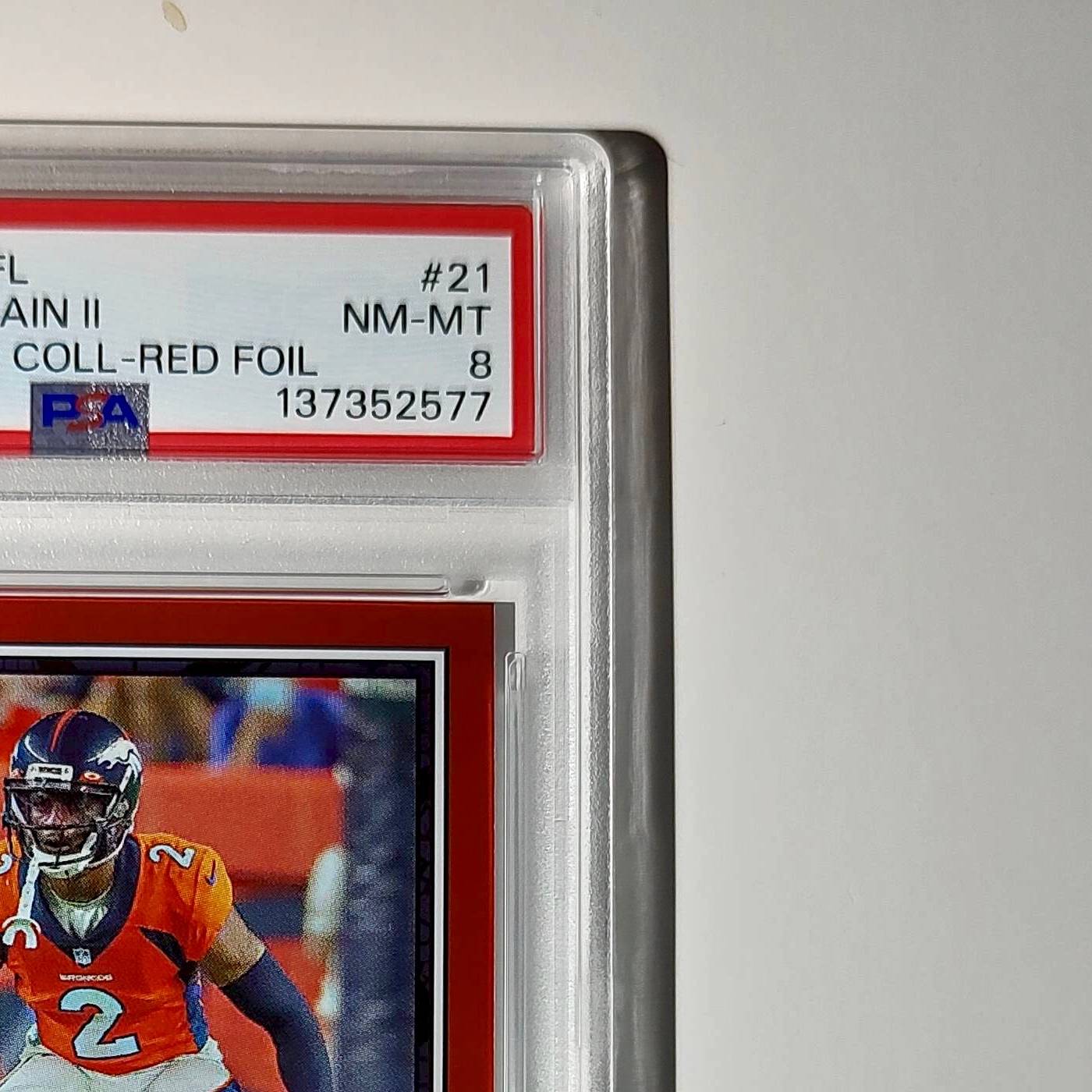 Patrick Surtain II Rookie 2024 Panini Sticker 240/299 #21 Red Foil PSA 8 NM-MT