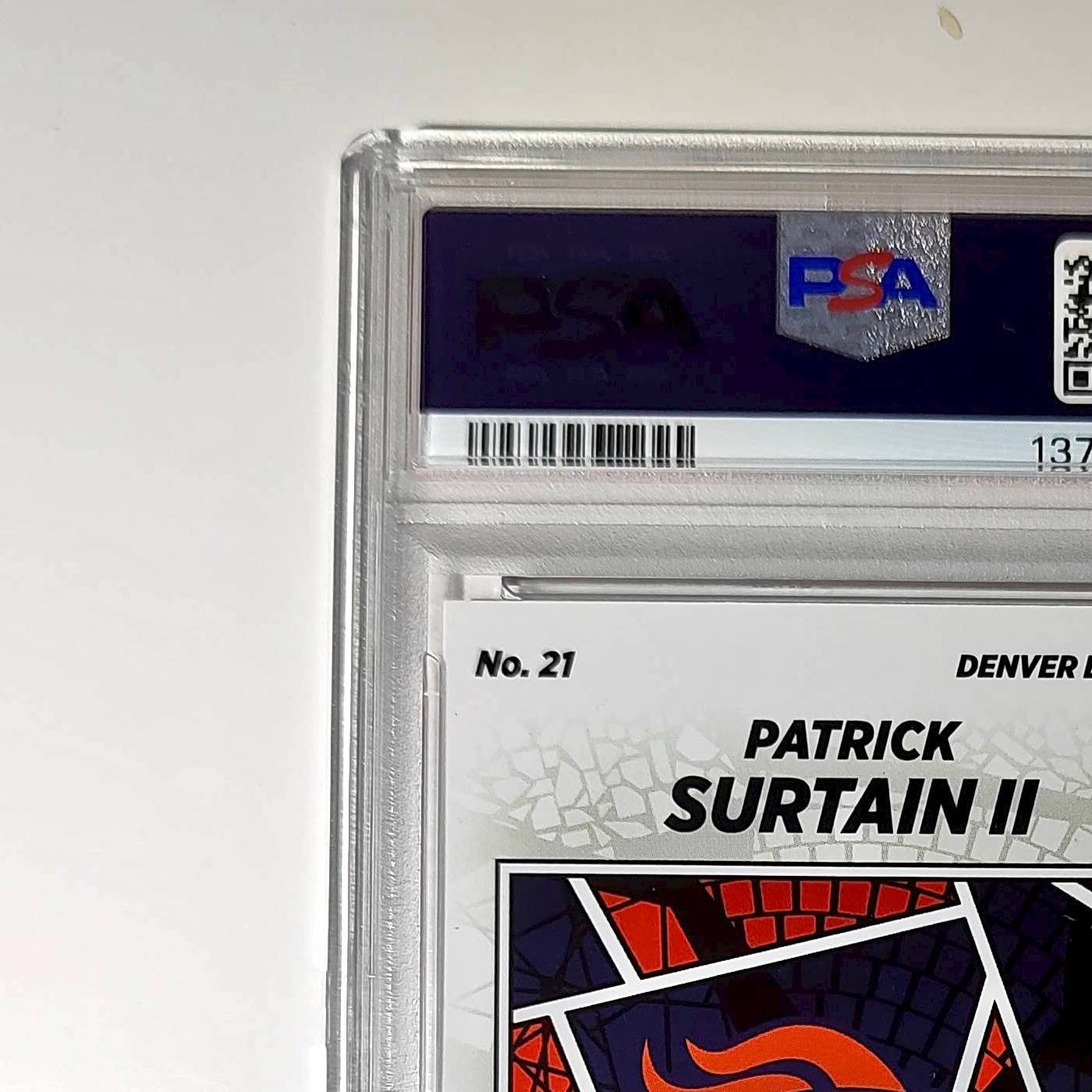 Patrick Surtain II Rookie 2024 Panini Sticker 240/299 #21 Red Foil PSA 8 NM-MT