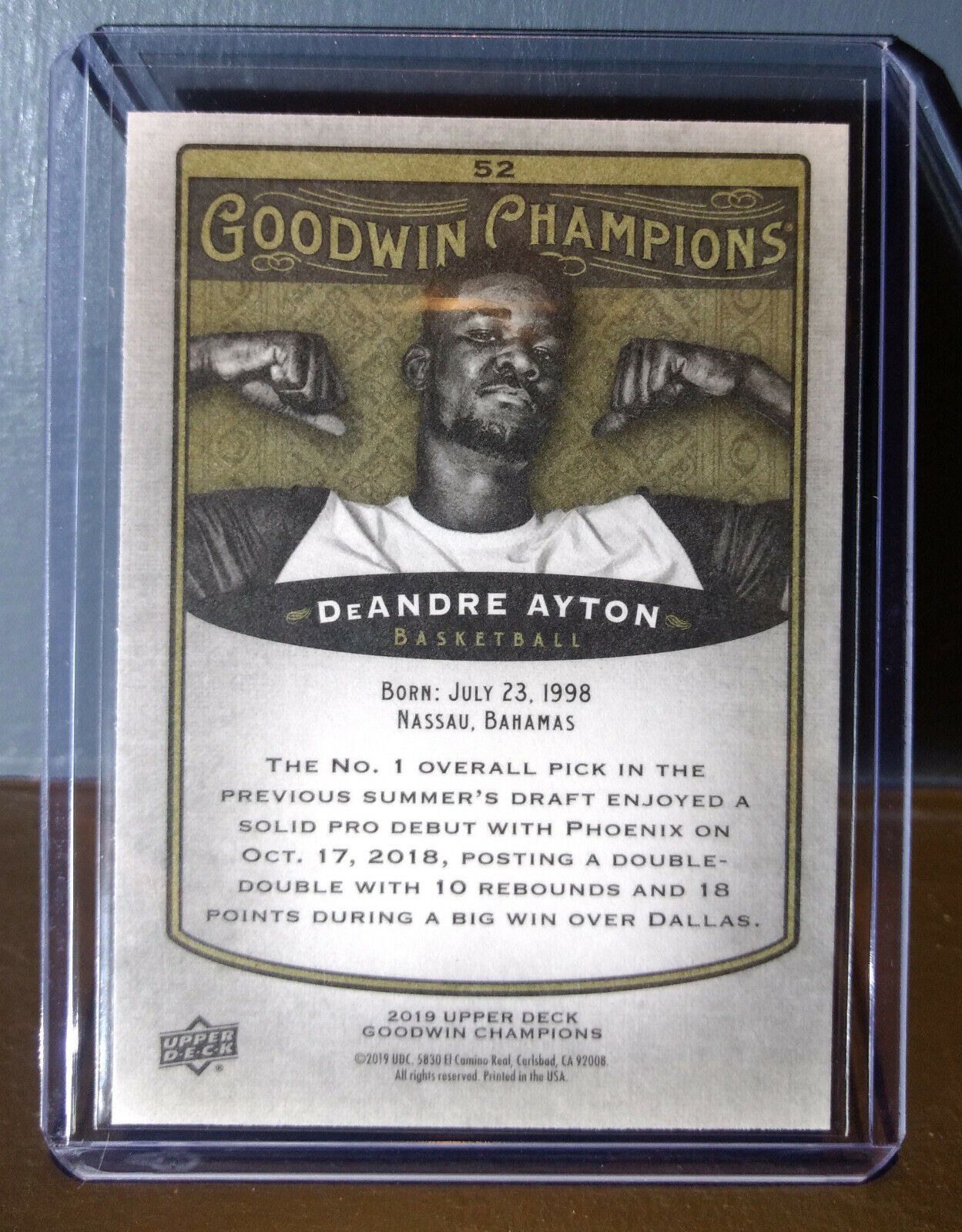 2019 Upper Deck Goodwin Champions DeAndre Ayton #52 Basketball Card