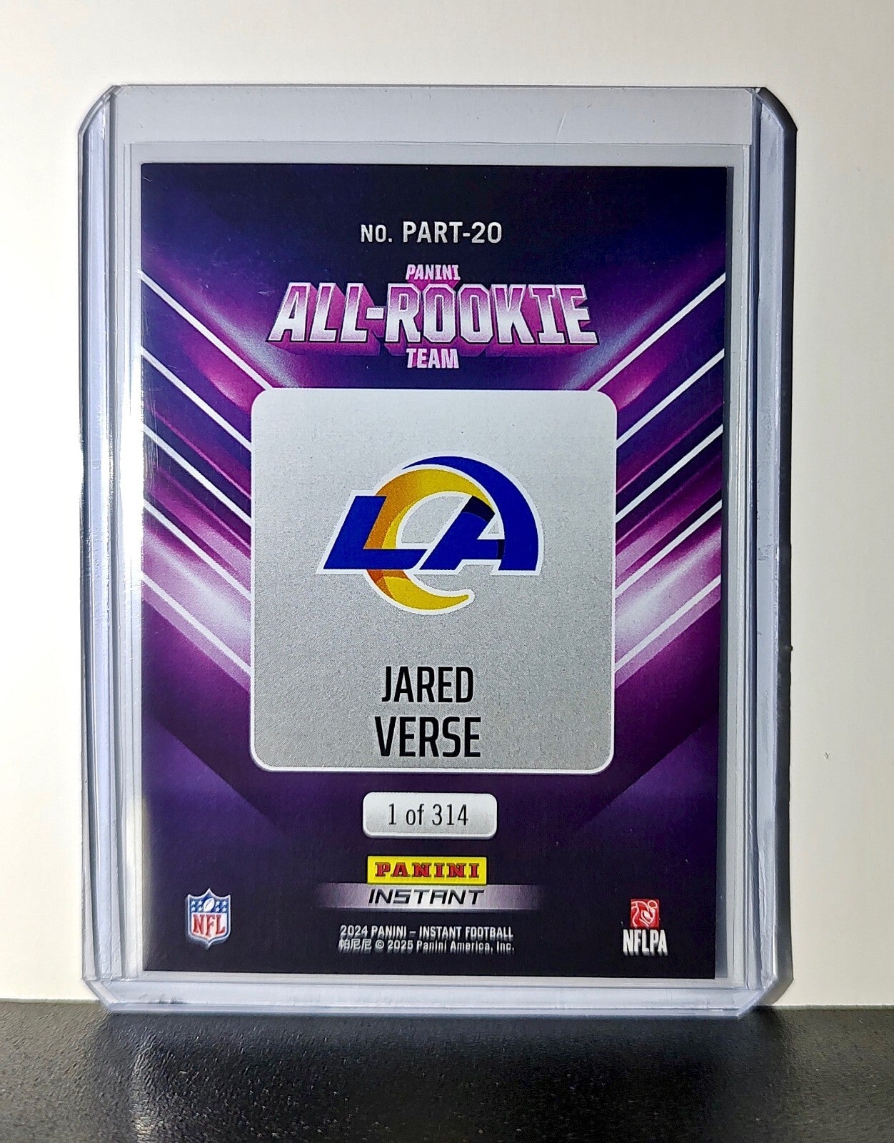 Jared Verse Rookie 2024 Panini NFL #20 All-Rookie Card LA Rams​ ​1 of 314