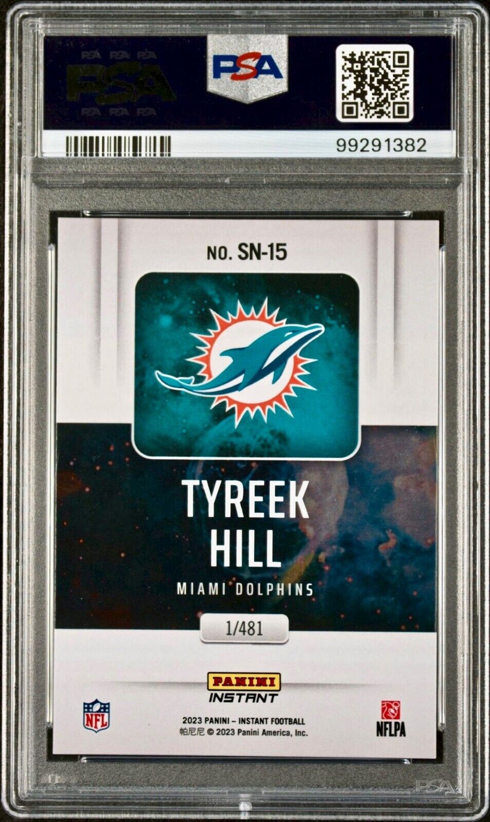 Tyreek Hill 2023 Panini Supernova NFL #SN-15 Football Card PSA 10 Gem Mint