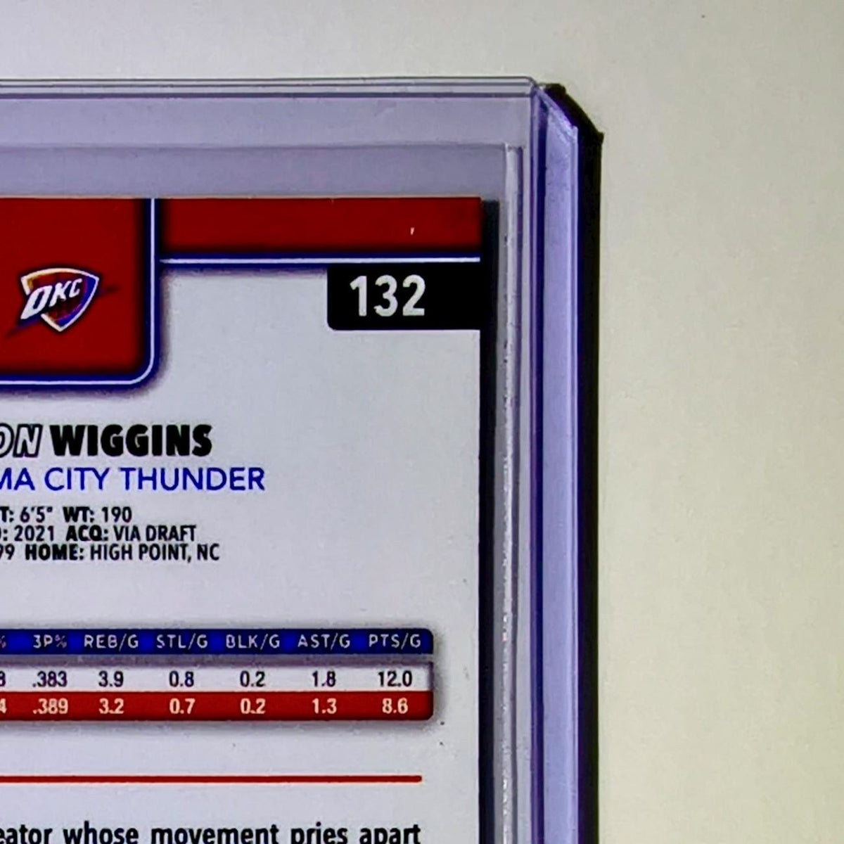 Aaron Wiggins 2025-26 NBA Topps Chrome Update #132 Card Oklahoma City Thunder