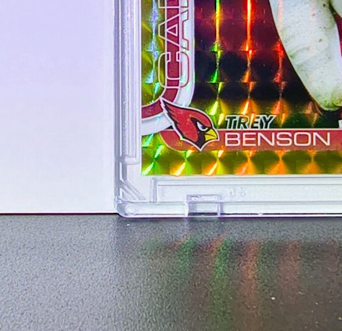 Trey Benson 2025 NFL Topps Chrome #7 Gold Geometric Refractor 33/50 Cardinals