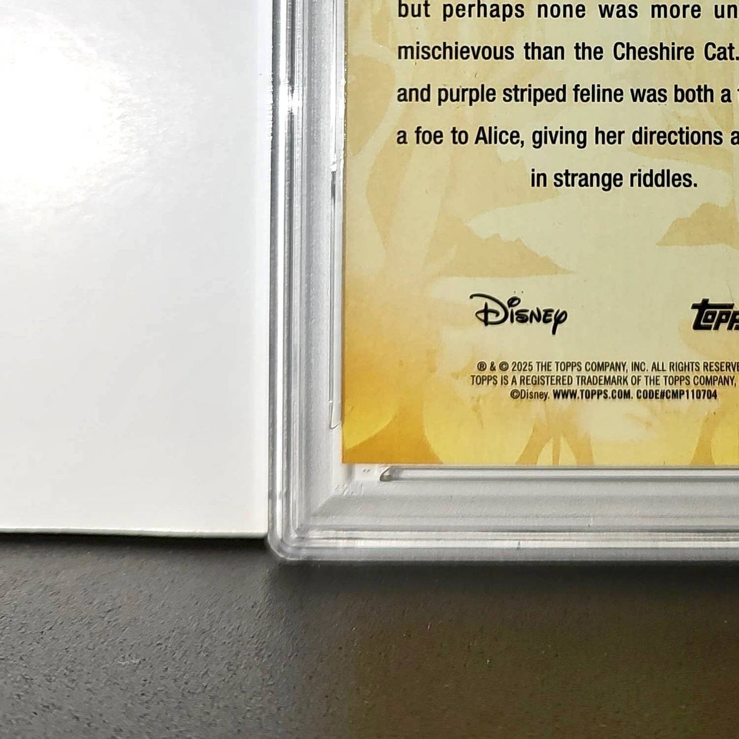 Cheshire Cat 2025 Topps Disney #FF-6 Furry Friends Card PSA 10