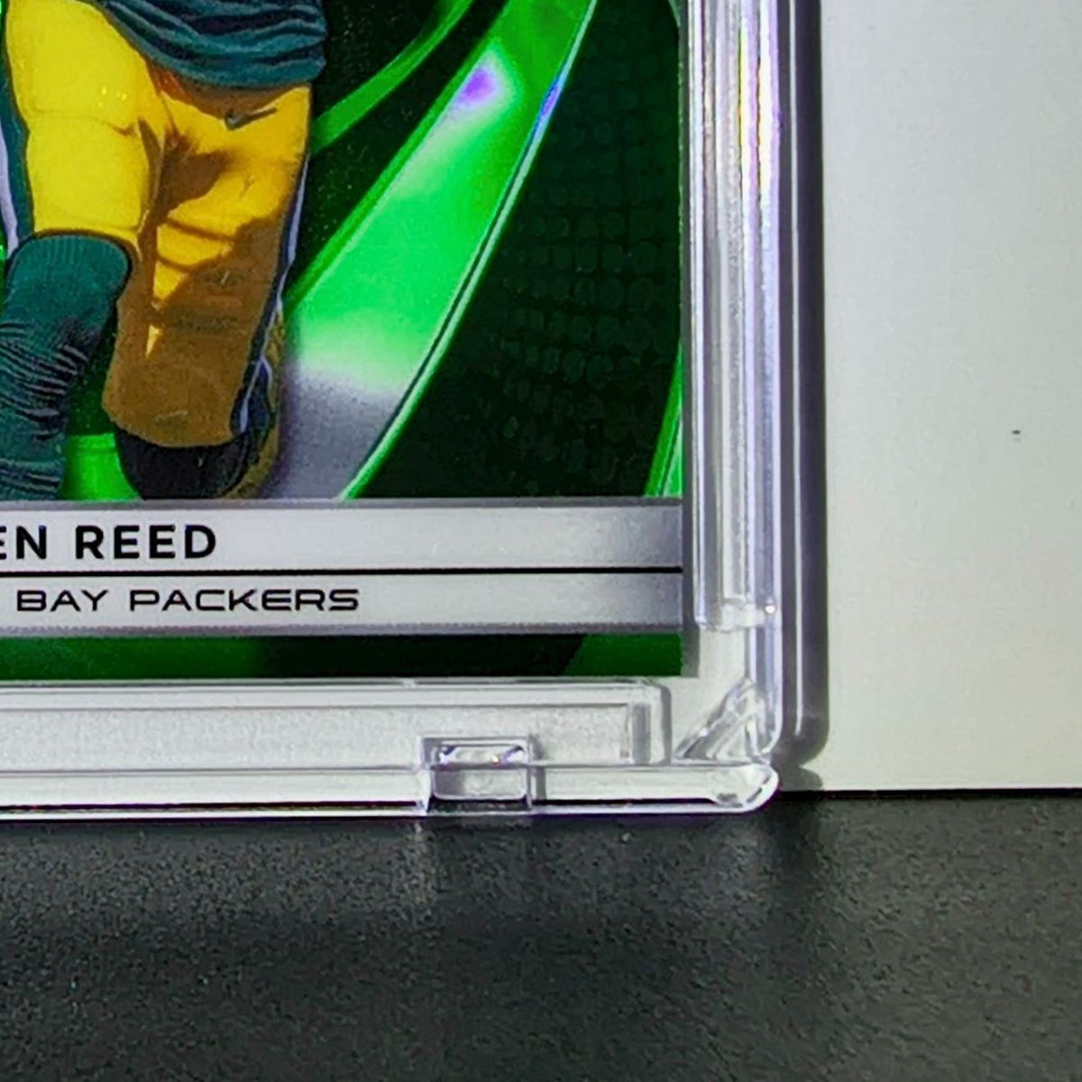 Jayden Reed 2025 NFL Topps Chrome #41 Black Green Refractor Card Packers 29/99