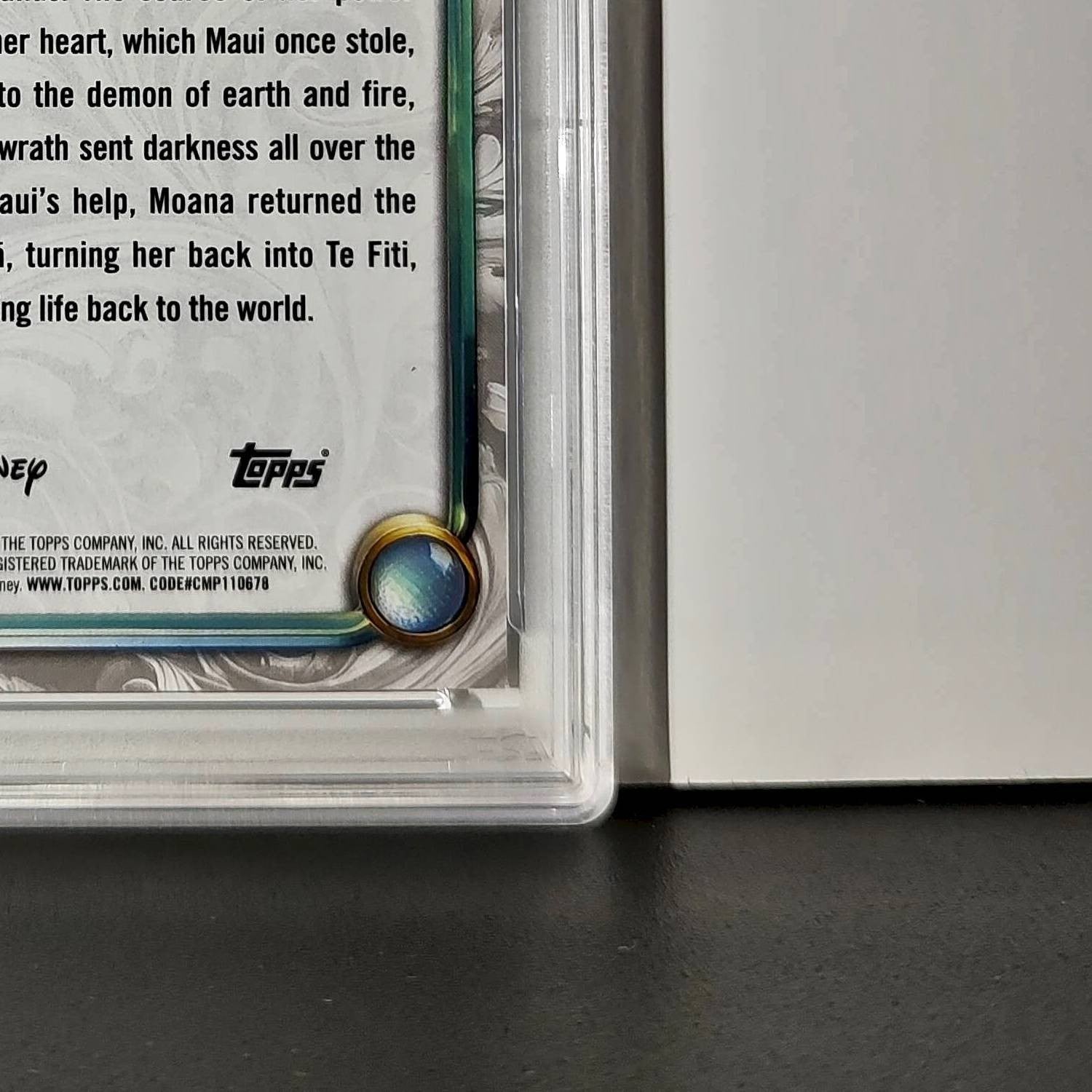 Te Fiti 2025 Topps Disney Wonder #90 Winter Variant Card Moana PSA 8