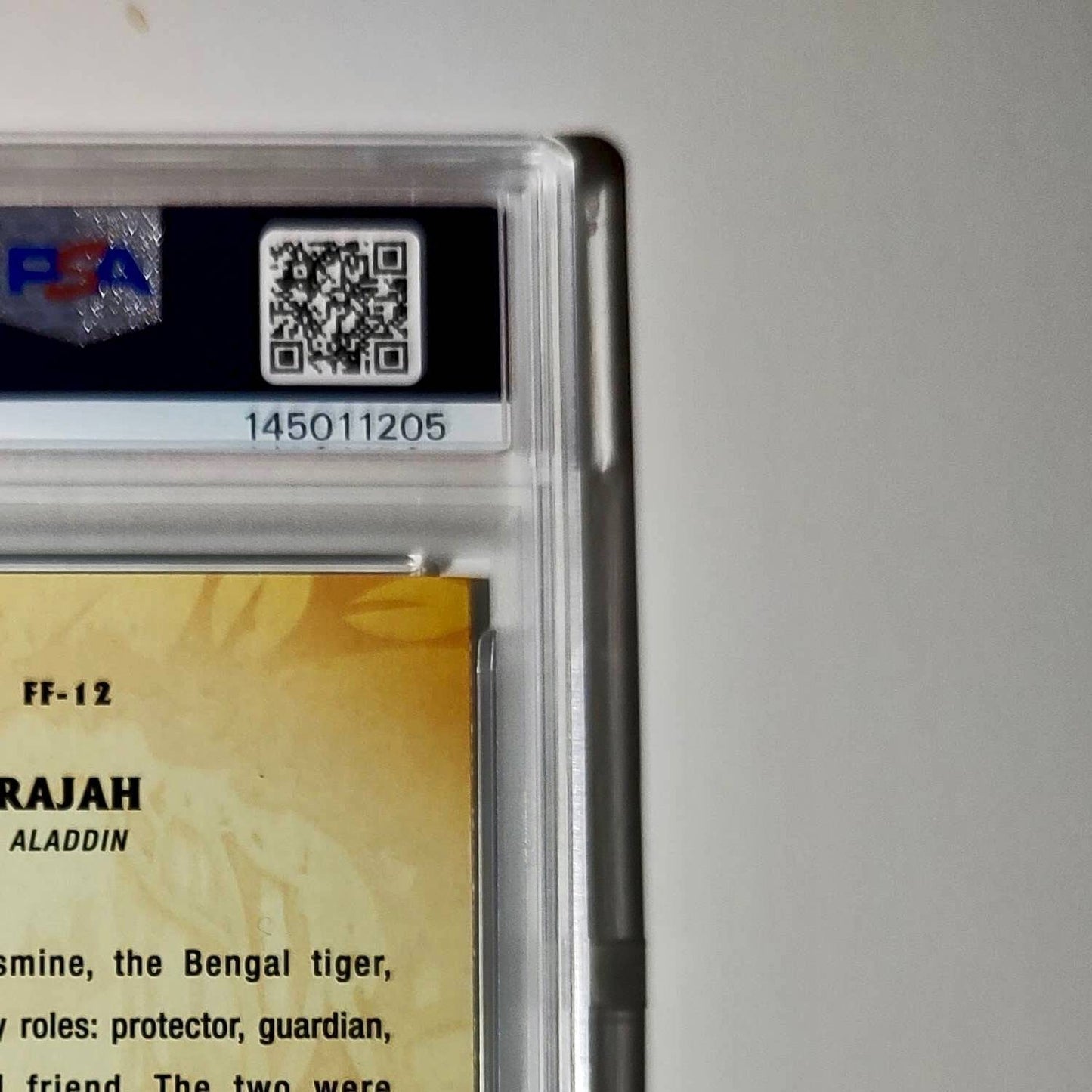 Rajah 2025 Topps Disney #FF-12 Furry Friends Card Aladdin PSA 9