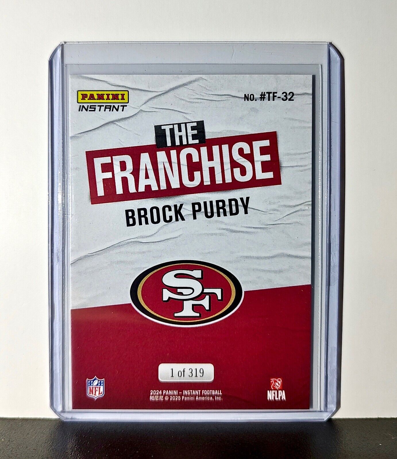 Brock Purdy 2024 Panini The Franchise NFL #32 Football Card 49ers 1 of 319