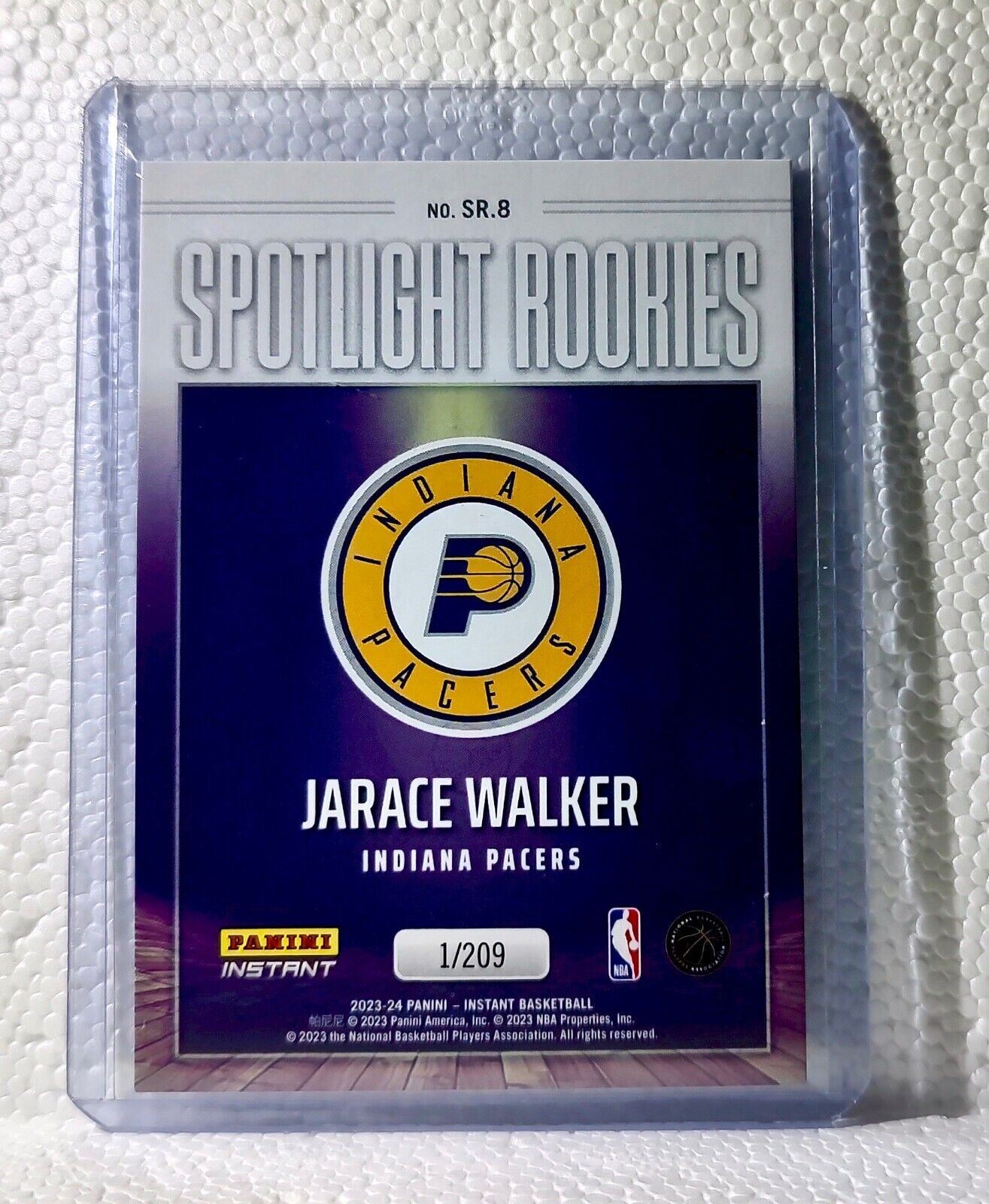 Jarace Walker 2023-24 Panini #8 NBA Spotlight Rookies Basketball Card 1/209