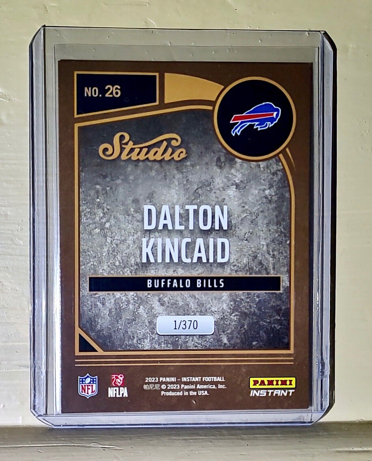 Dalton Kincaid 2023 Panini NFL Studio Rookies #26 Rookie Card 1/370