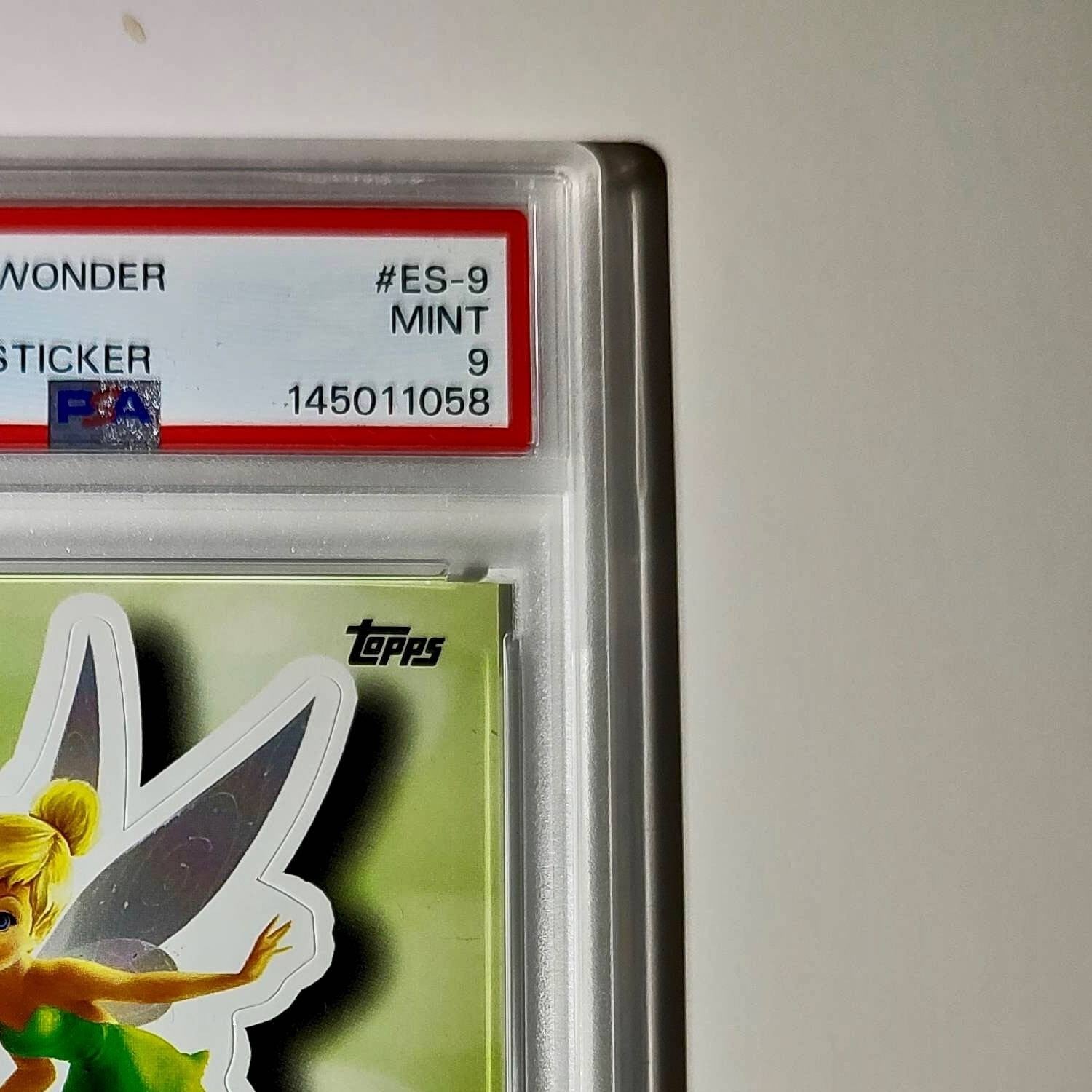 Tinker Bell 2025 Topps Disney #ES-9 Enchanted Sticker Card Peter Pan PSA 9 MT