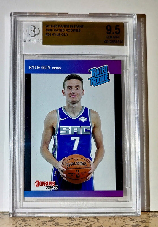 Kyle Guy 2019-20 Panini NBA #34 Rated Rookies Card 1/3431 BGS 9.5 Gem Kings