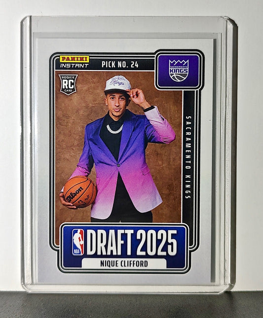Nique Clifford Rookie 2025-26 Panini NBA #23 Draft Night Card Sacramento Kings