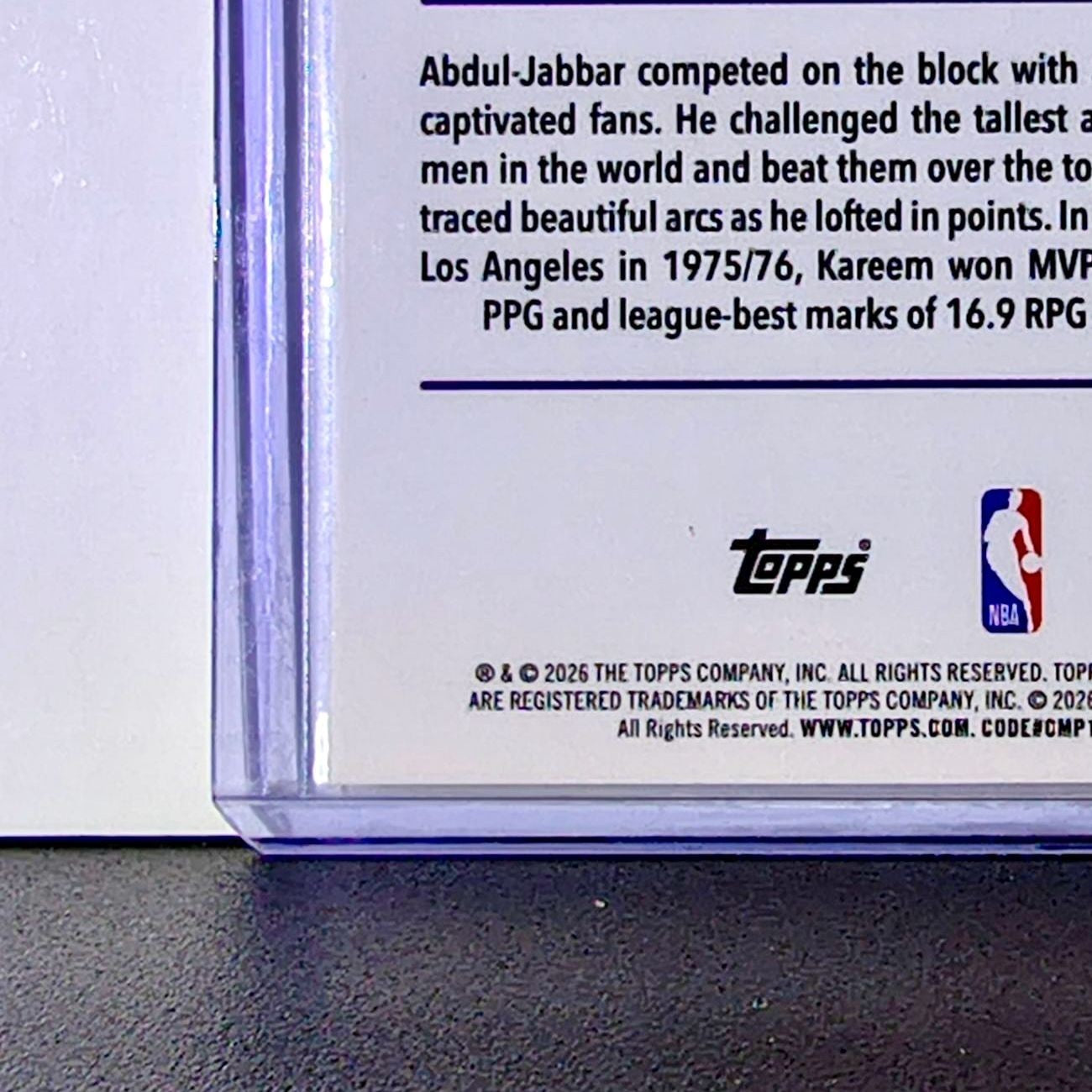 Kareem Abdul-Jabbar 2025-26 NBA Topps Chrome Update X-Fractor #144 Card Lakers