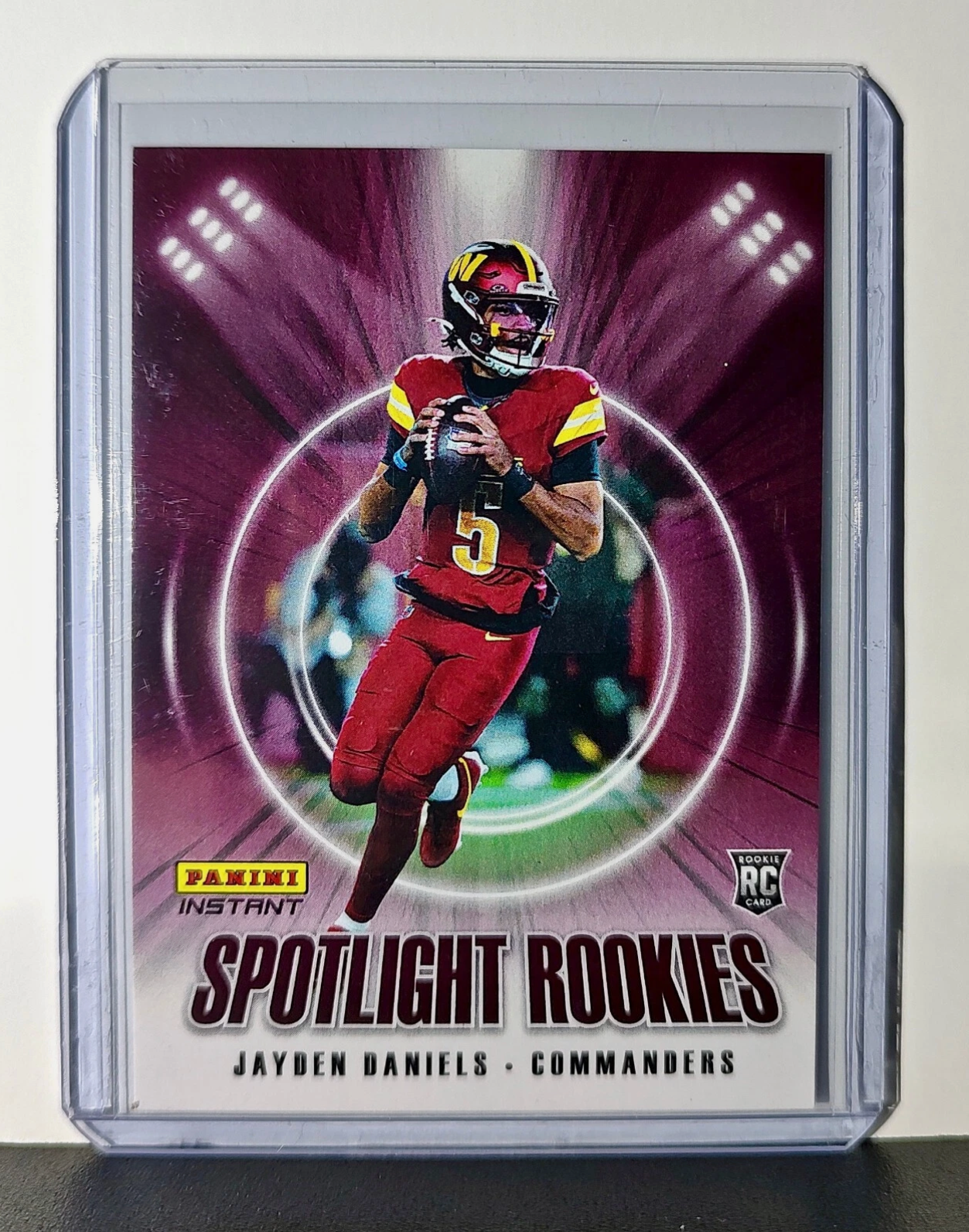 Jayden Daniels Rookie Panini NFL Football Cards Set of 5 with Acrylic Display