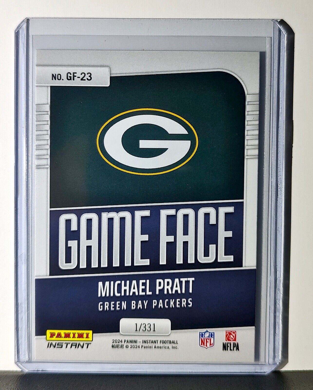 Michael Pratt 2024 Panini Game Face #23 NFL Rookie Card Green Bay Packers 1/331
