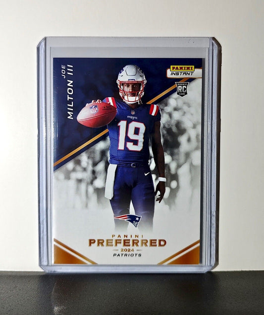 Joe Milton III 2024 Panini Preferred NFL #14 Rookie Card NE Patriots 1/335