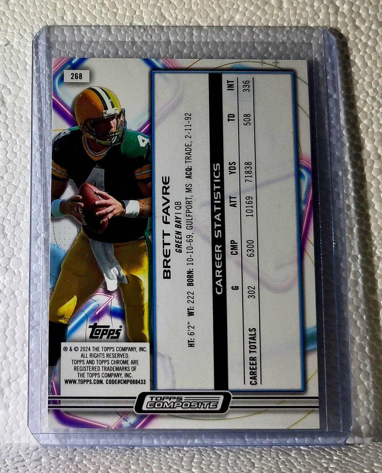 Brett Favre 2023 Topps Chrome Cosmic NFL #268 Football Card Green Bay Packers