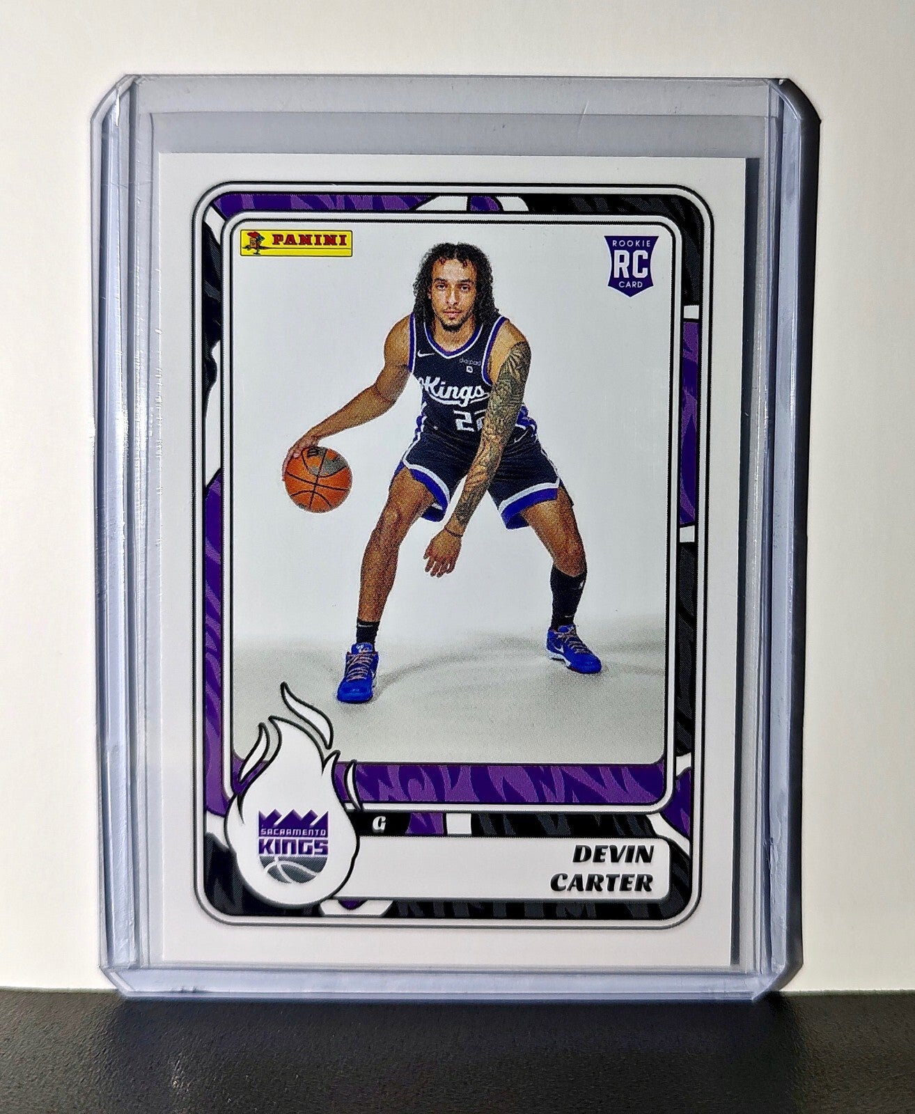 Devin Carter Rookie 2024-25 Panini NBA #97 Sticker Card Sacramento Kings