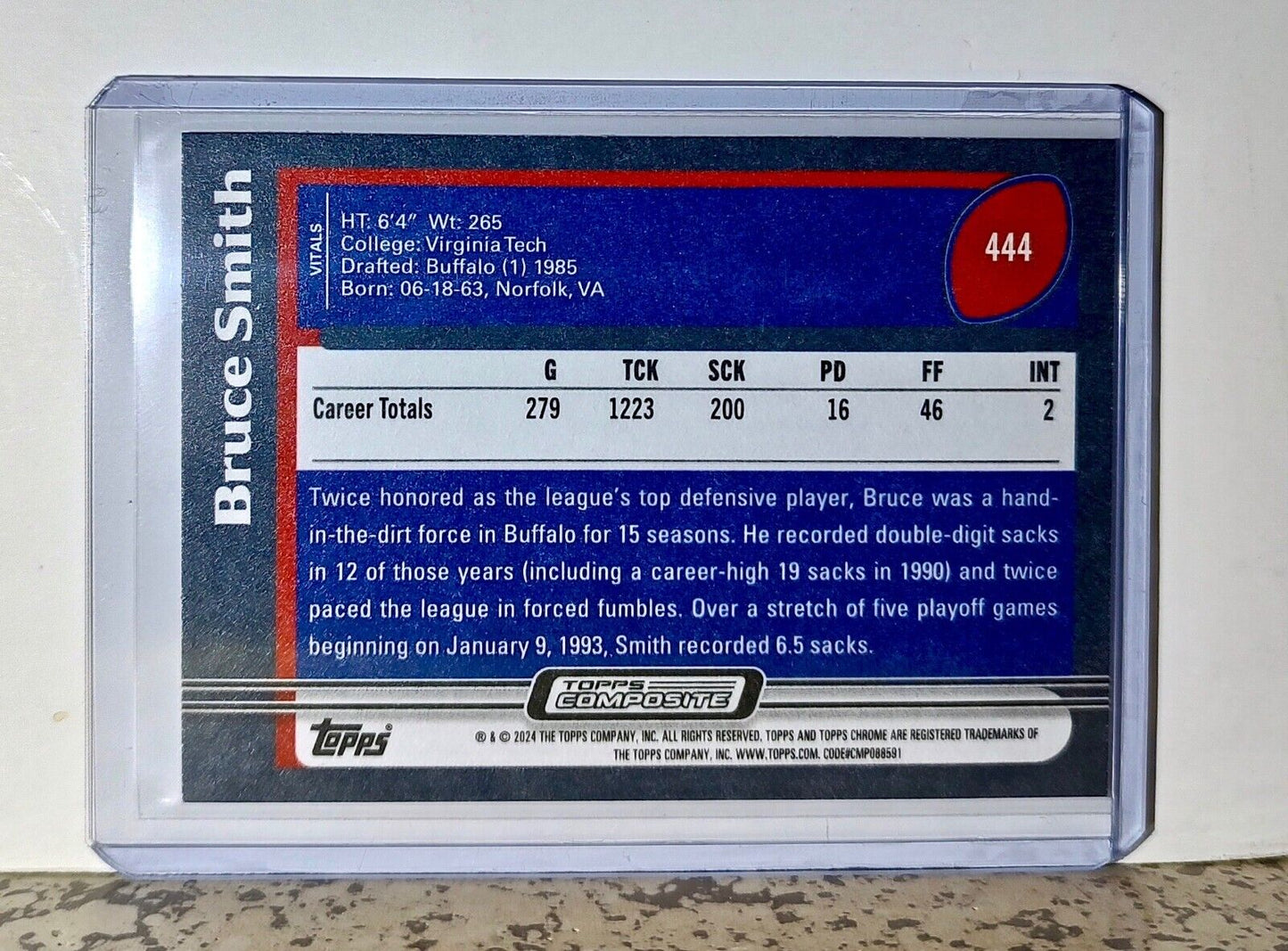 Bruce Smith 2023 Topps NFL #444 Composite Football Card Buffalo Bills