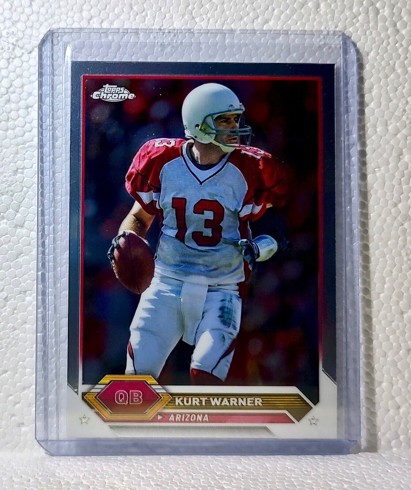 Kurt Warner 2023 Topps Chrome NFL #18 Composite Football Card Arizona Cardinals