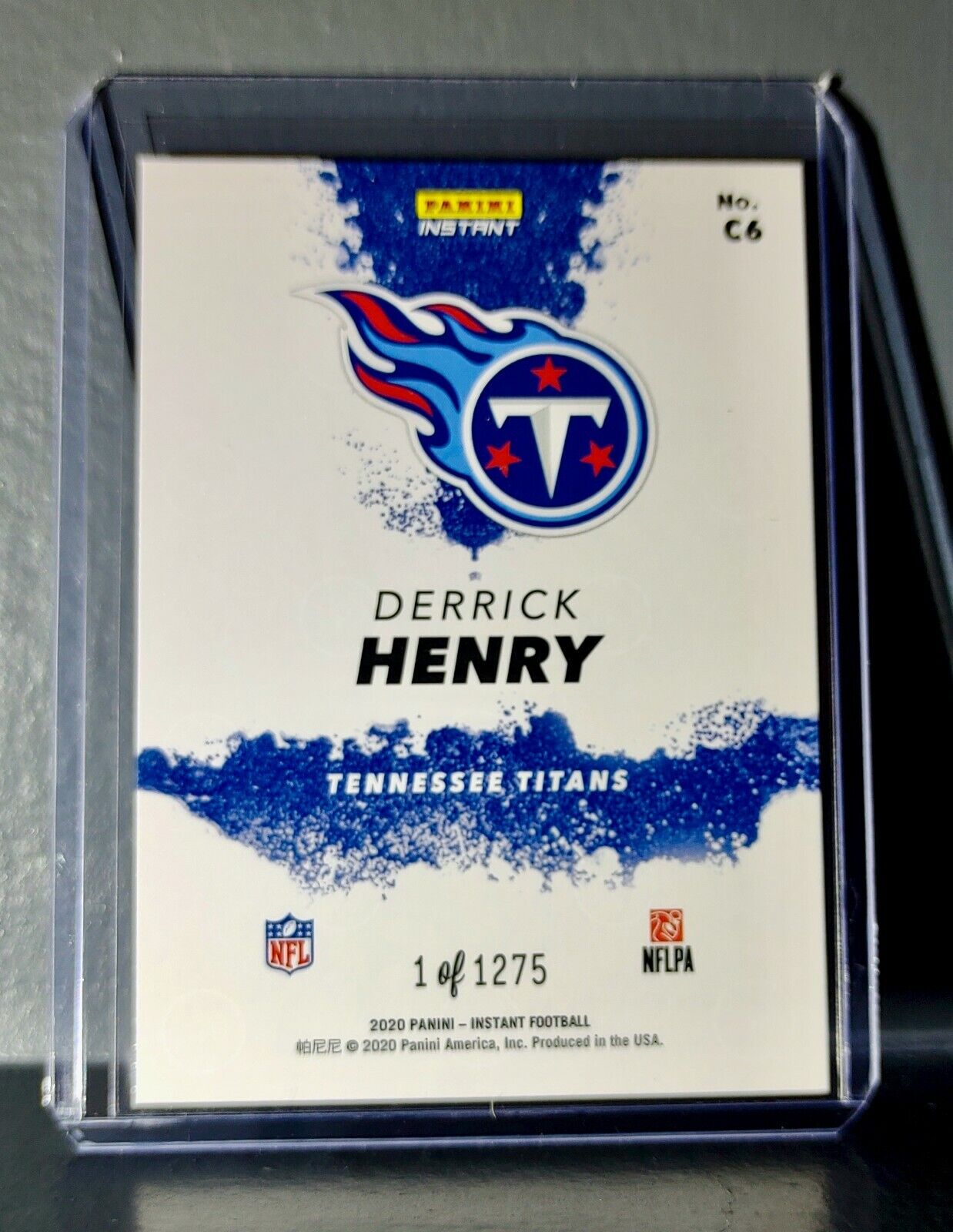 Derrick Henry 2020 Panini NFL Instant My City #6 Football Card  1 of 1275