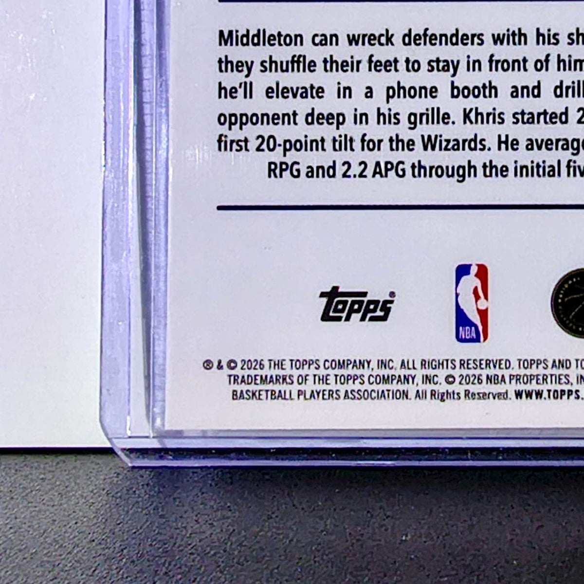 Khris Middleton 2025-26 NBA Topps Chrome Update X-Fractor #101 Card Wizards