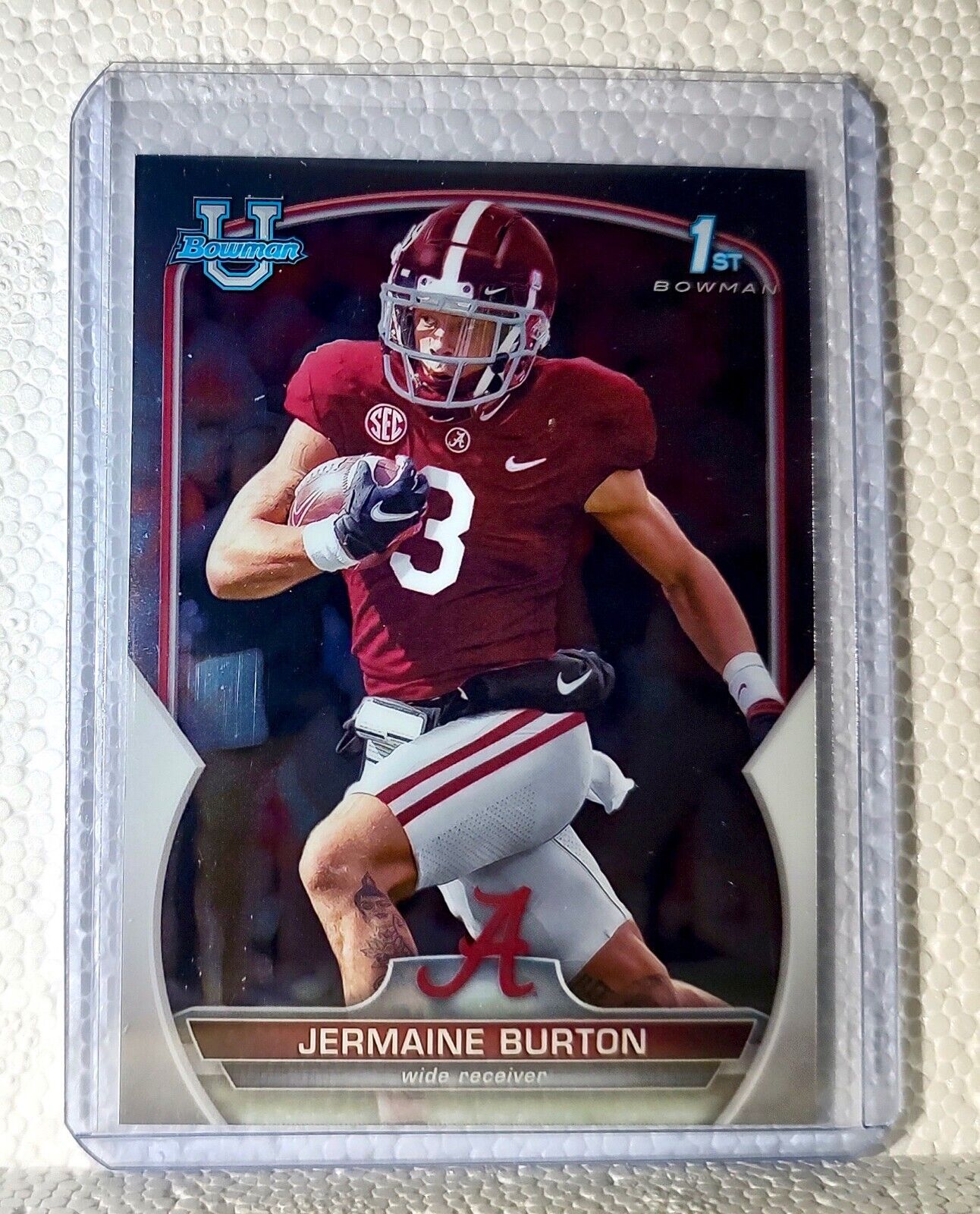 Jermaine Burton 2022 Topps 1st Bowman U Football #62 Card Alabama