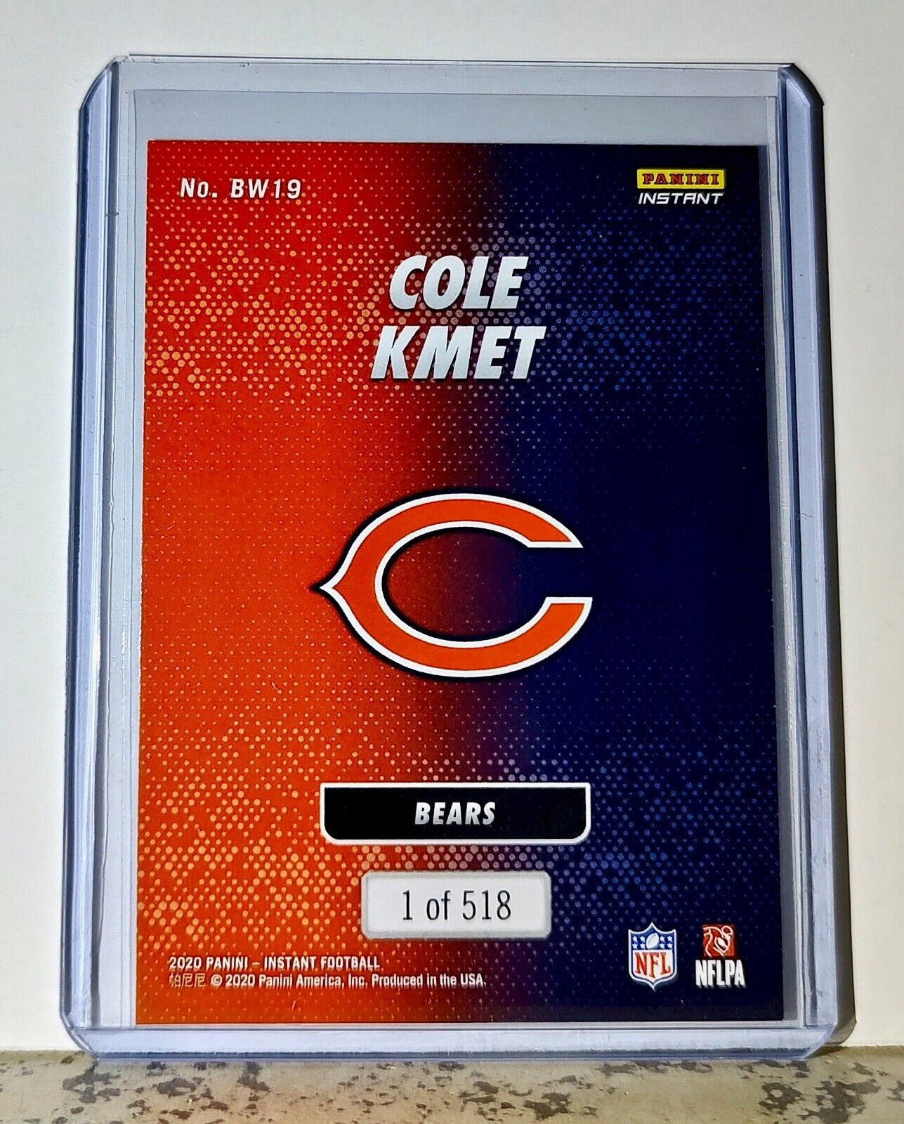 Cole Kmet 2020 Panini NFL #19 Black and White Rookies Card Bears 1 of 518