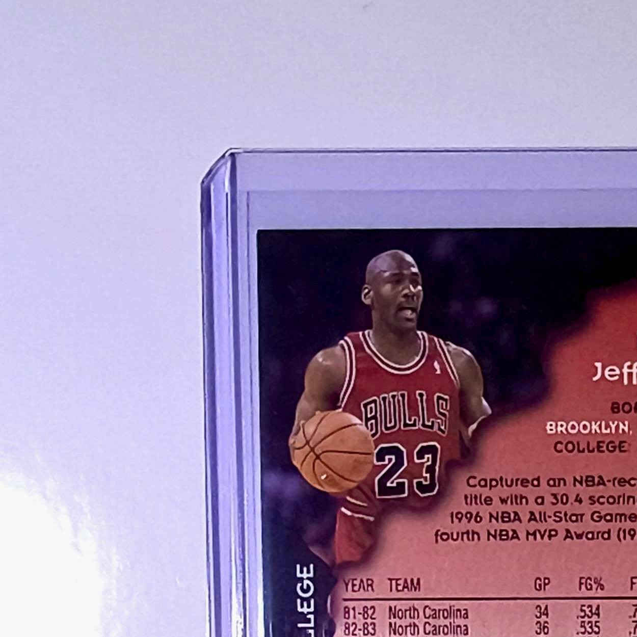 Michael Jordan 1996-97 NBA Hoops #20 Basketball Card Chicago Bulls