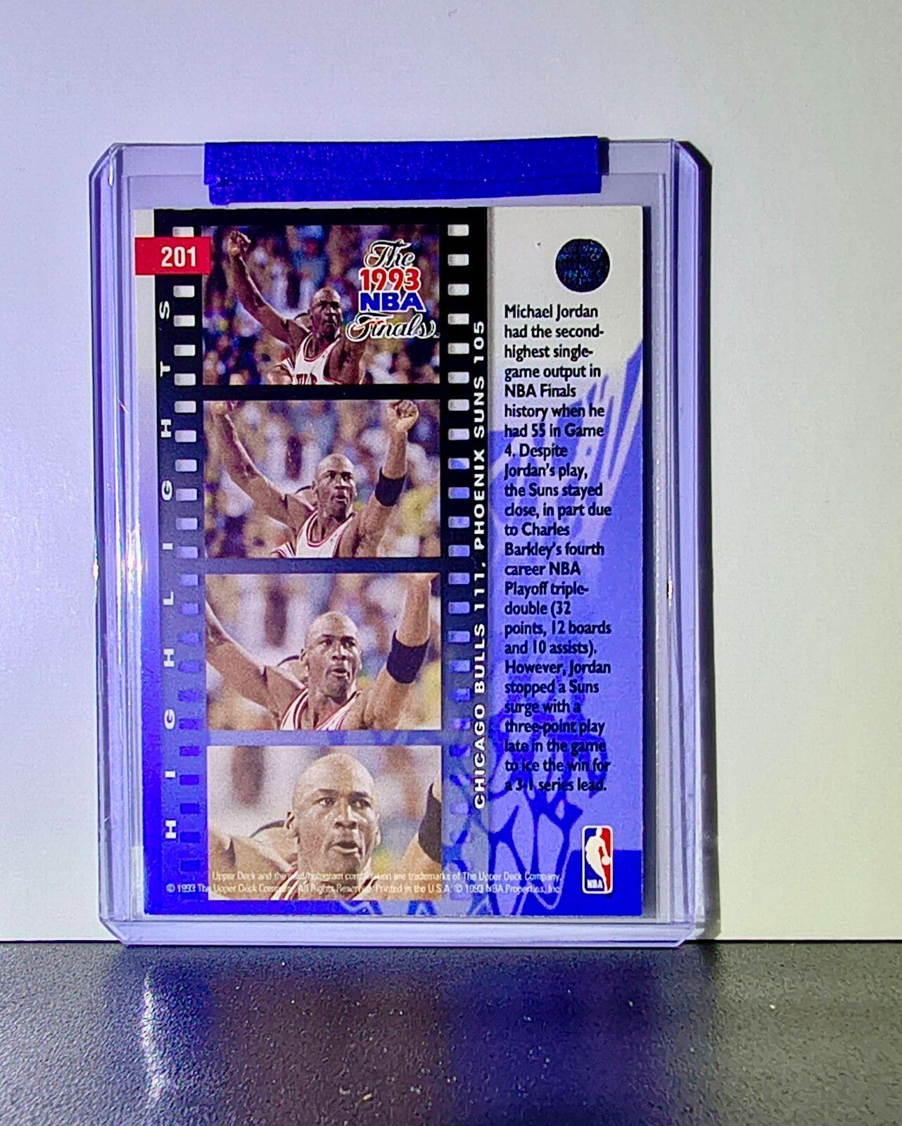 Michael Jordan 1993-94 Upper Deck NBA Finals #201 Basketball Card Chicago Bulls