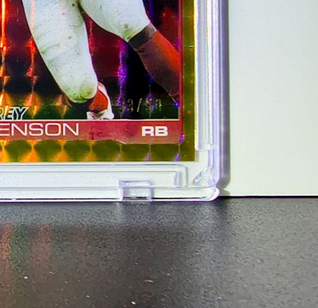 Trey Benson 2025 NFL Topps Chrome #7 Gold Geometric Refractor 33/50 Cardinals