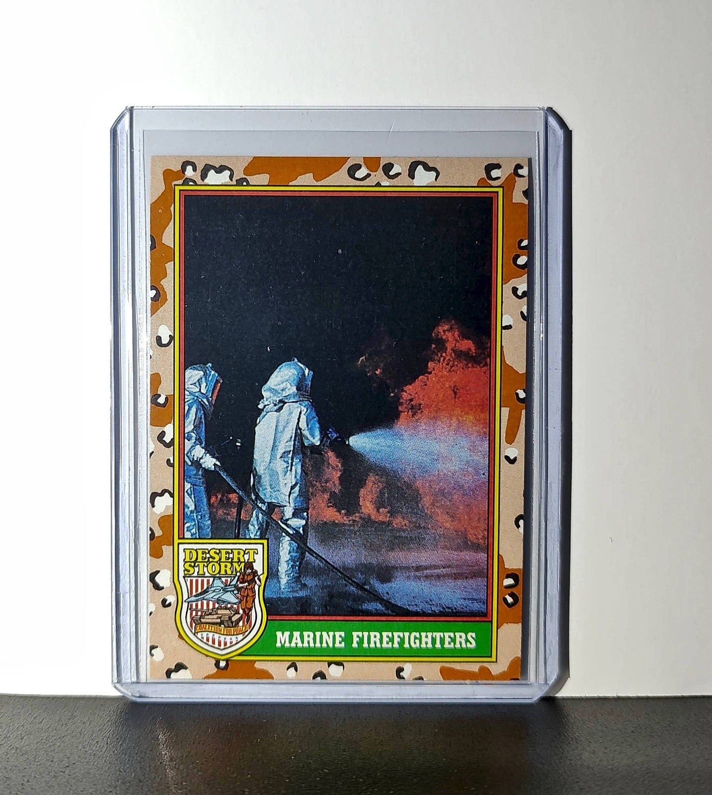 Marine Firefighters 1991 Topps Desert Storm #74 Card