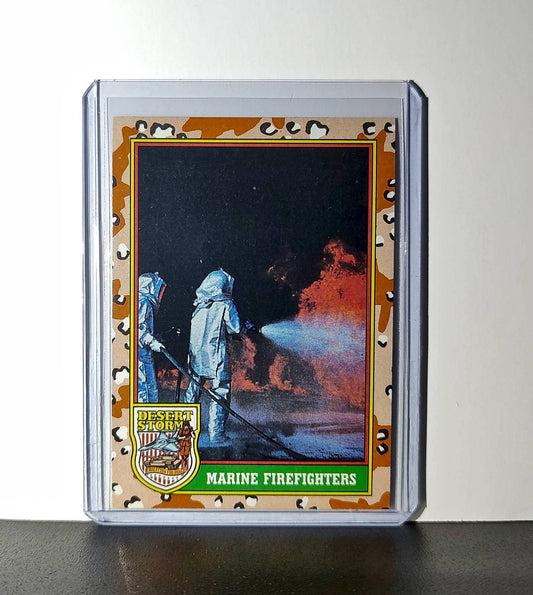 Marine Firefighters 1991 Topps Desert Storm #74 Card