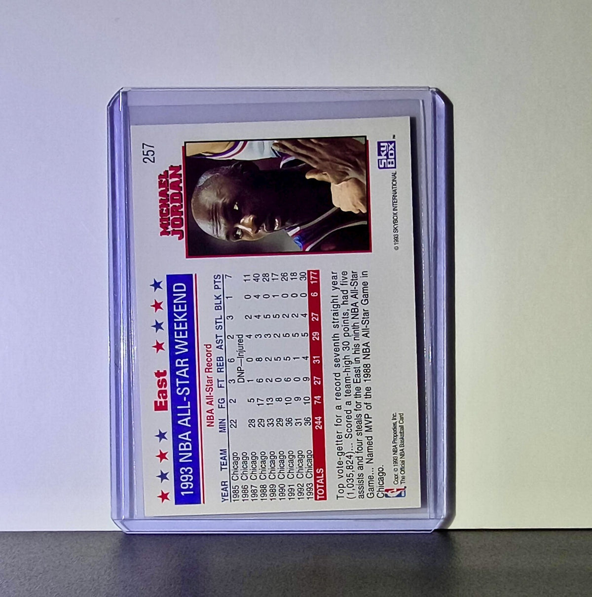 Michael Jordan 1993-94 NBA Hoops All-Star #257 Basketball Card Chicago Bulls