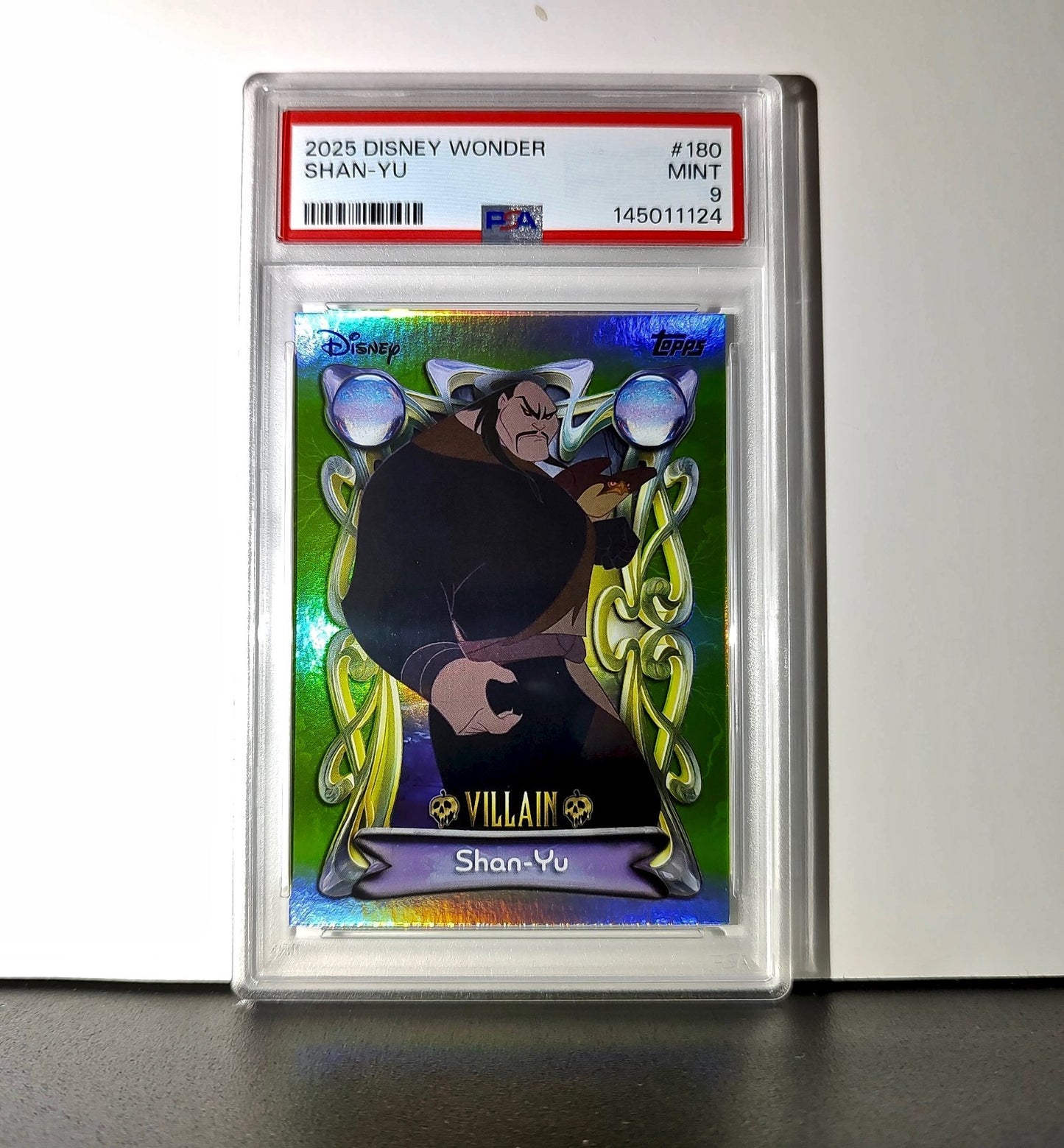 Shan-Yu 2025 Topps Disney Wonder #180 Card Mulan PSA 9