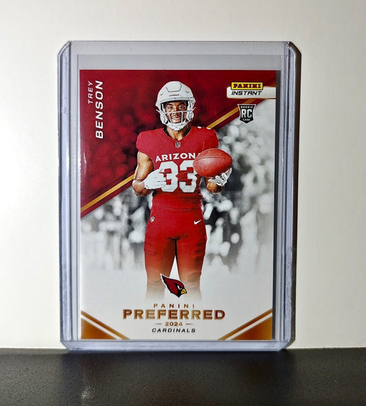 Trey Benson 2024 Panini Preferred NFL #25 Rookie Card Arizona Cardinals 1/335
