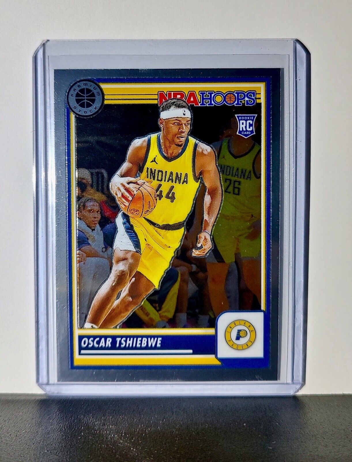 Oscar Tshiebwe 2023-24 Panini Premium Stock NBA Hoops #13 Rookie Card Pacers